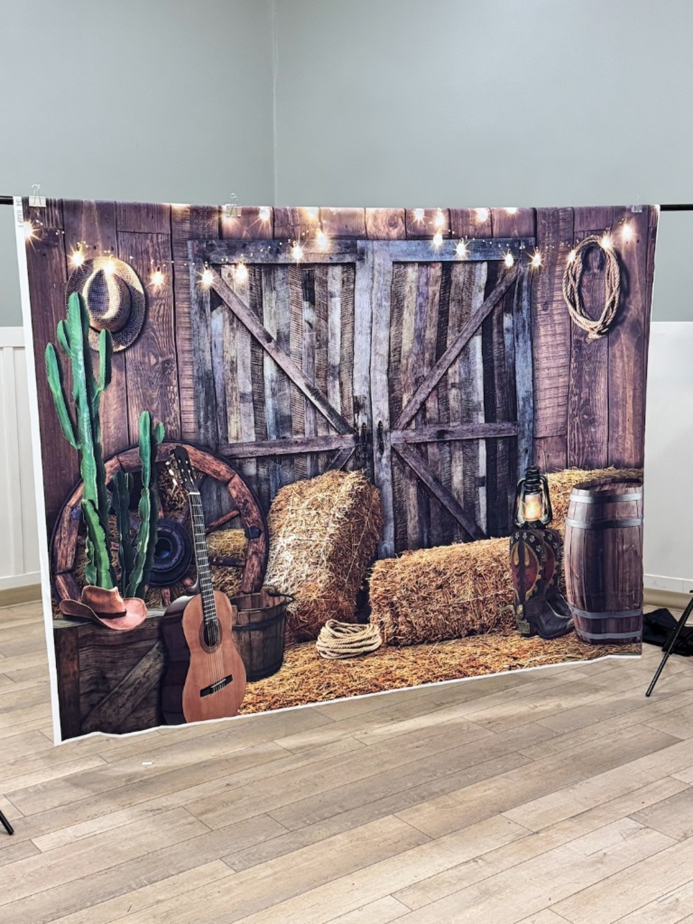 8x6 ft WESTERN BACKDROP Vinyl Photography Cloth + Cowboy Theme Party Photo Props